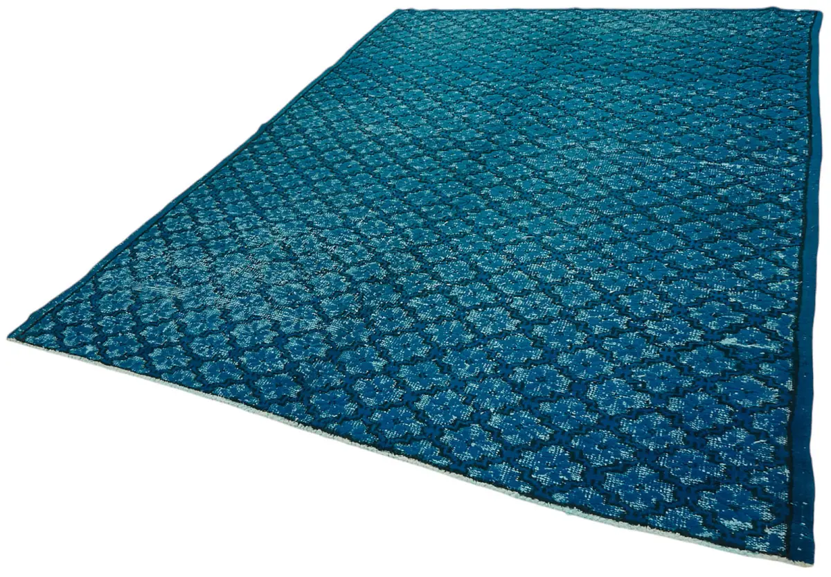 Oyma Turkuaz Pamuk Üzerine Yün El Dokuma Kilim-210x268 - Görsel 3