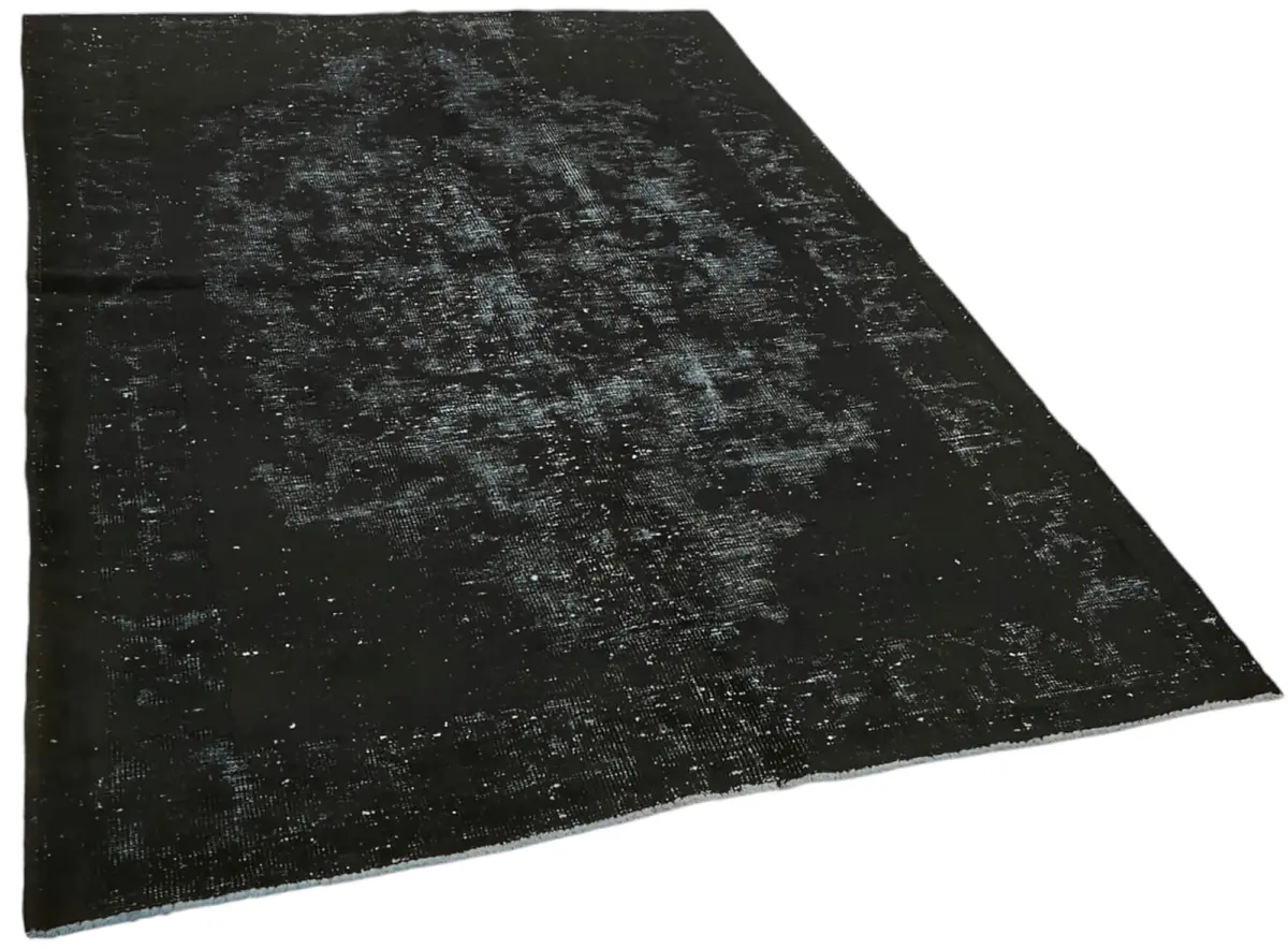 Oyma Siyah Pamuk Üzerine Yün El Dokuma Kilim-170x254 - Görsel 2