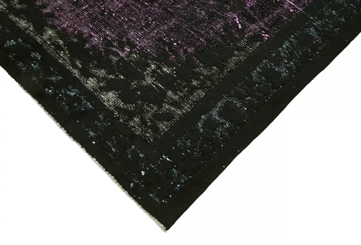 Oyma Siyah Pamuk Üzerine Yün El Dokuma Kilim-182x267 - Görsel 4