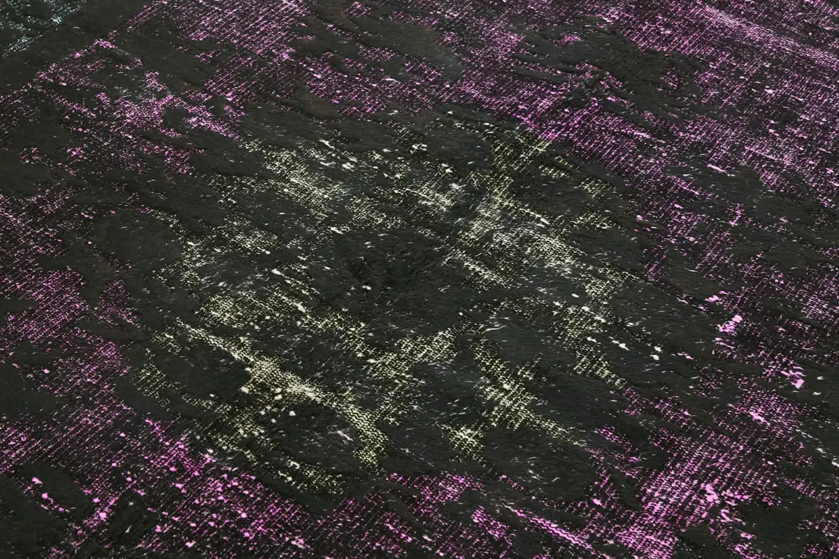 Oyma Siyah Pamuk Üzerine Yün El Dokuma Kilim-182x267 - Görsel 5