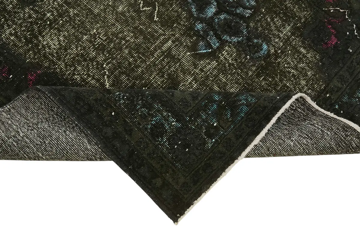 Oyma Siyah Pamuk Üzerine Yün El Dokuma Kilim-164x268 - Görsel 6