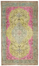 Oyma Bej Pamuk Üzerine Yün El Dokuma Kilim-190x327