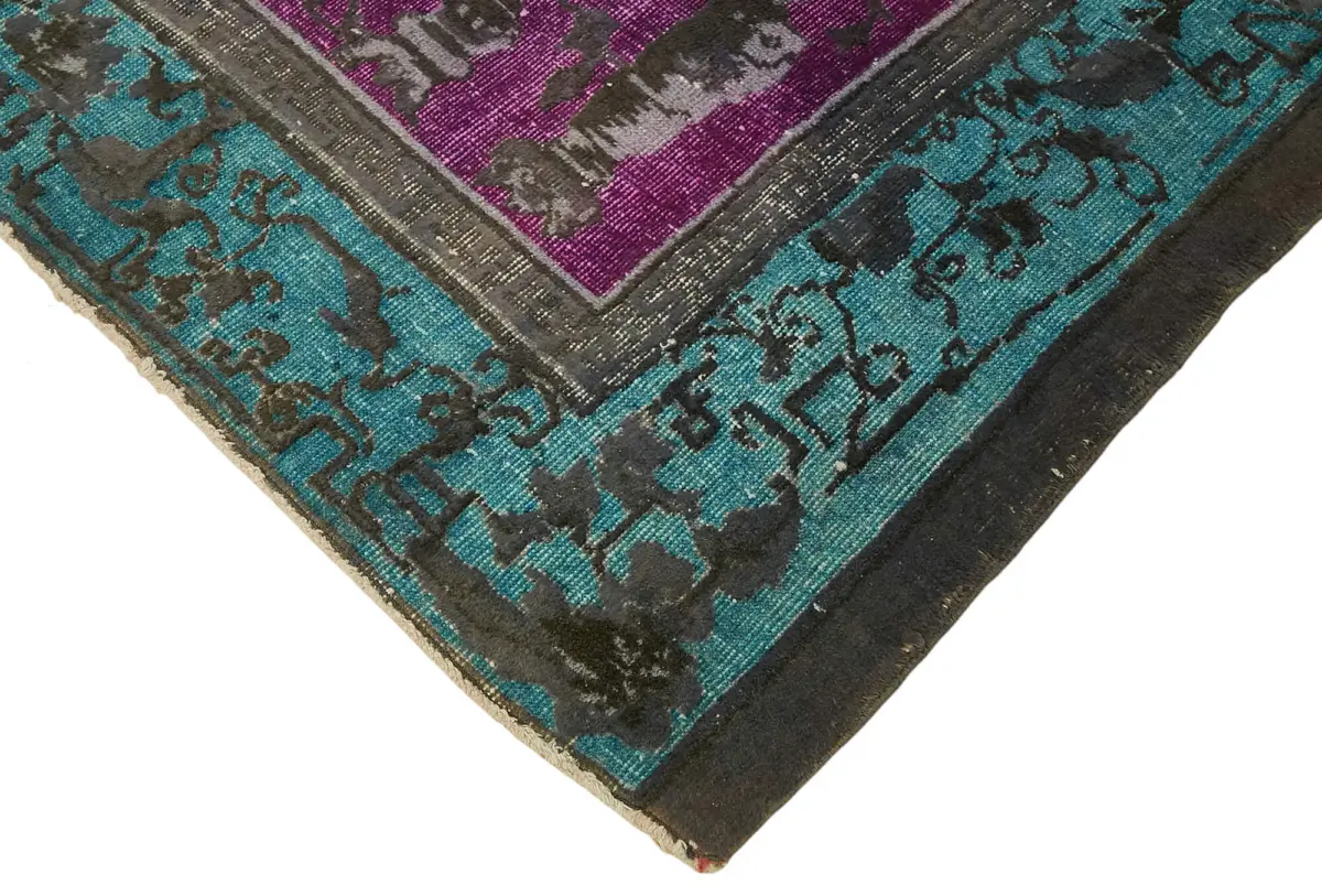 Oyma Turkuaz Pamuk Üzerine Yün El Dokuma Kilim-210x271 - Görsel 4