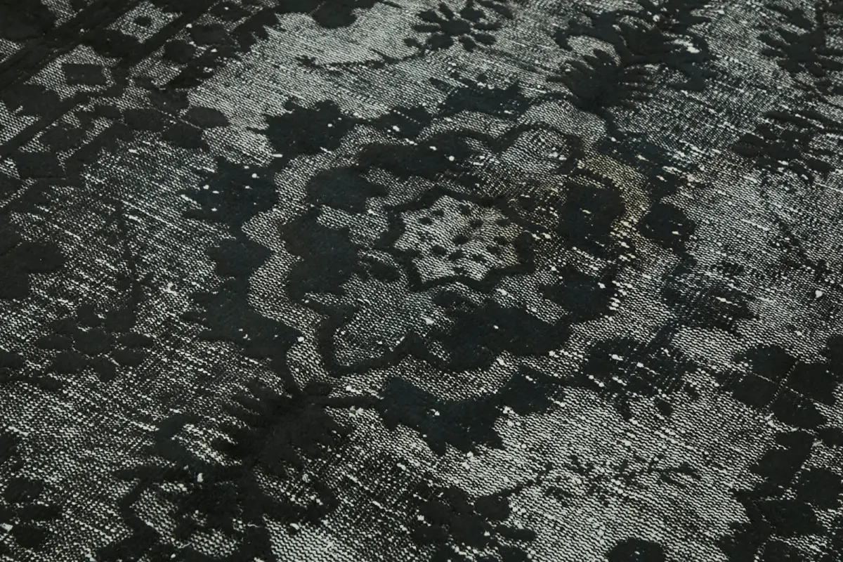 Oyma Siyah Pamuk Üzerine Yün El Dokuma Kilim-182x289 - Görsel 5