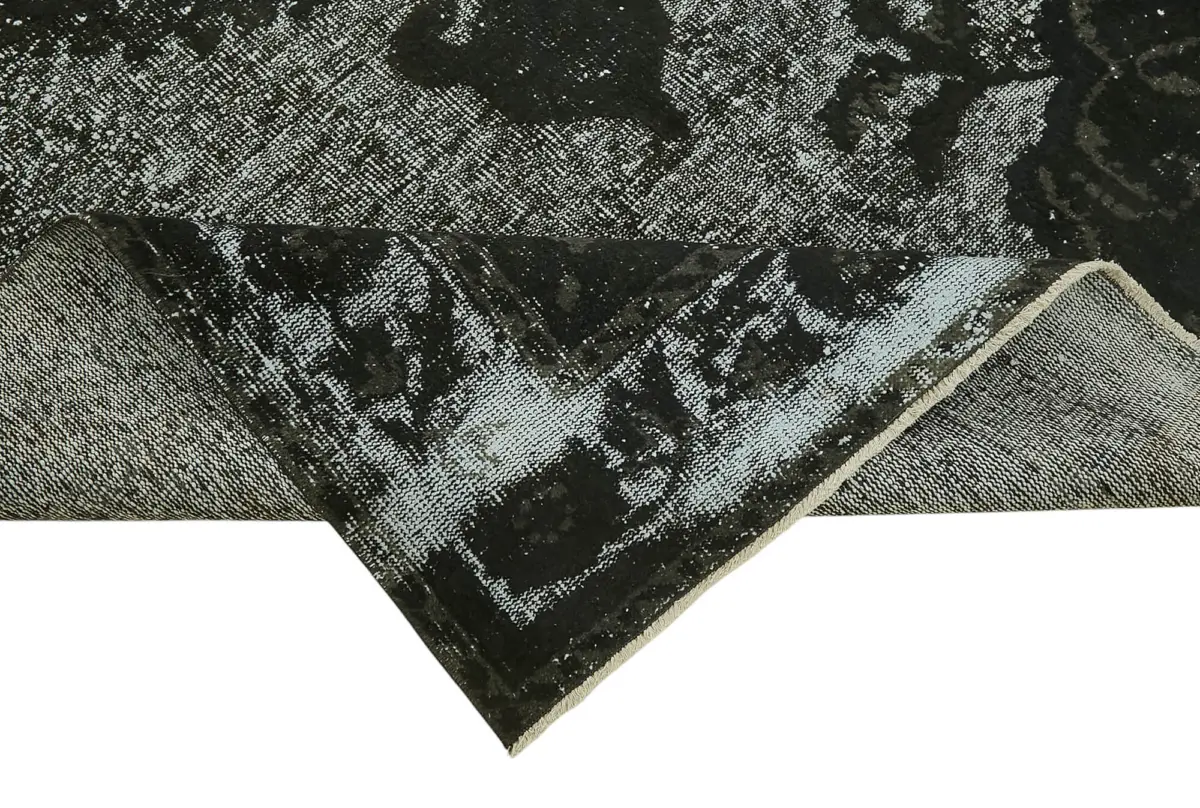 Oyma Siyah Pamuk Üzerine Yün El Dokuma Kilim-189x287 - Görsel 6