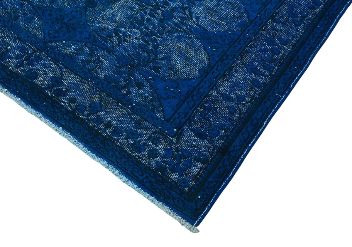 Oyma Mavi Pamuk Üzerine Yün El Dokuma Kilim-175x271 - Görsel 4
