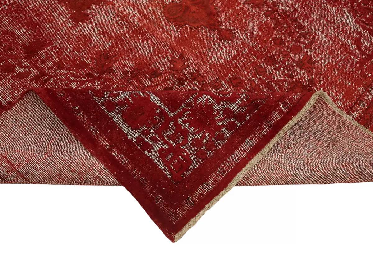 Oyma Kırmızı Pamuk Üzerine Yün El Dokuma Kilim-269x377 - Görsel 6