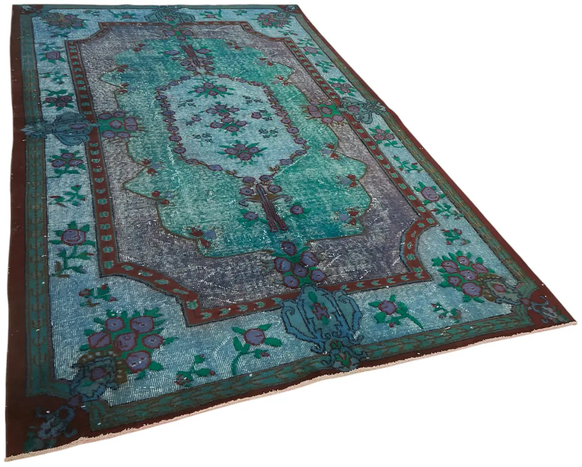 Oyma Mavi Pamuk Üzerine Yün El Dokuma Kilim-181x300 - Görsel 2