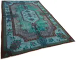 Oyma Mavi Pamuk Üzerine Yün El Dokuma Kilim-181x300 - Görsel 2