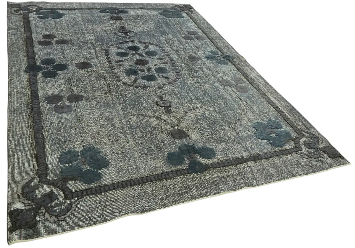 Oyma Gri Pamuk Üzerine Yün El Dokuma Kilim-205x295 - Görsel 2