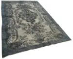 Oyma Gri Pamuk Üzerine Yün El Dokuma Kilim-172x281 - Görsel 2
