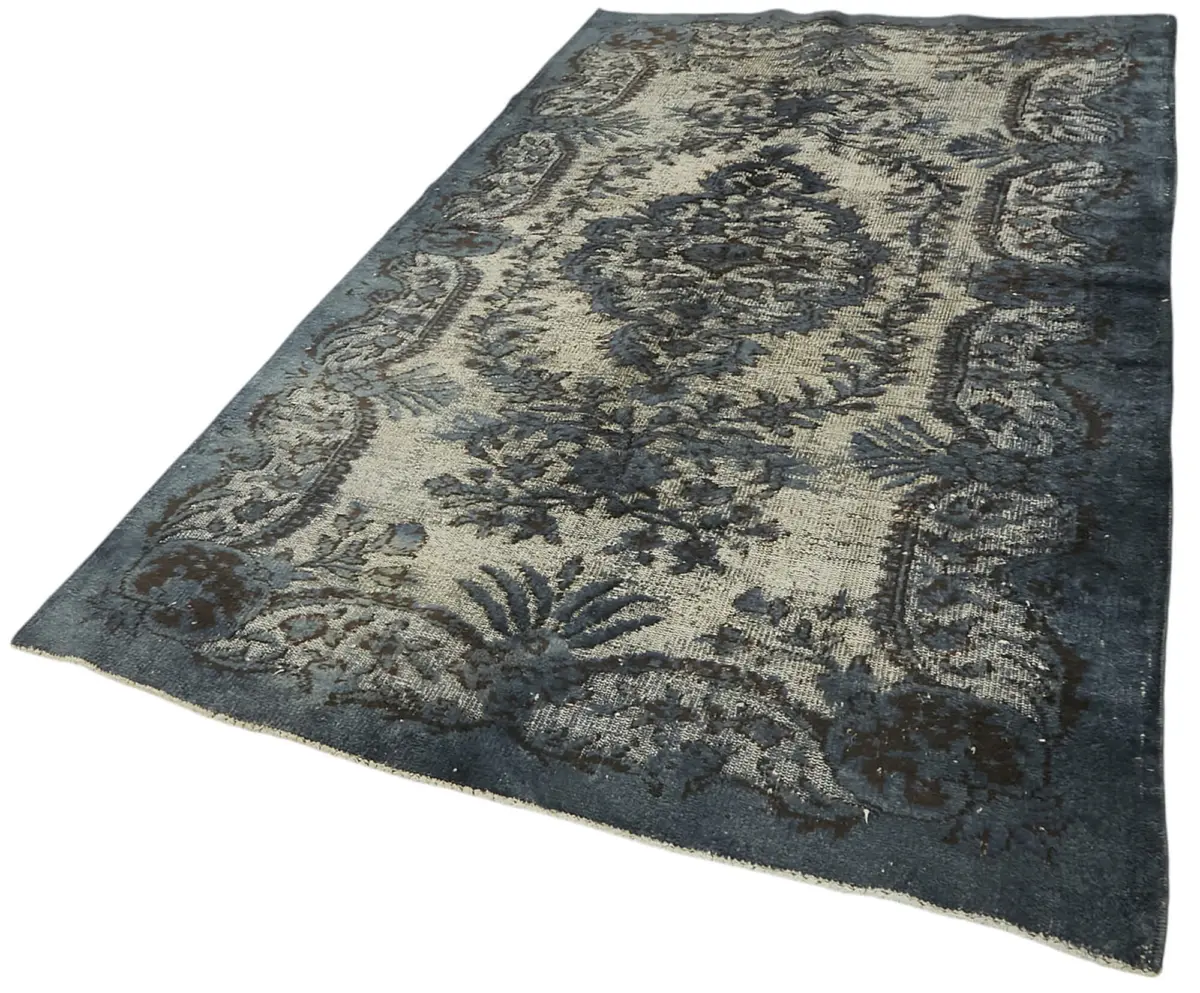 Oyma Gri Pamuk Üzerine Yün El Dokuma Kilim-172x281 - Görsel 3