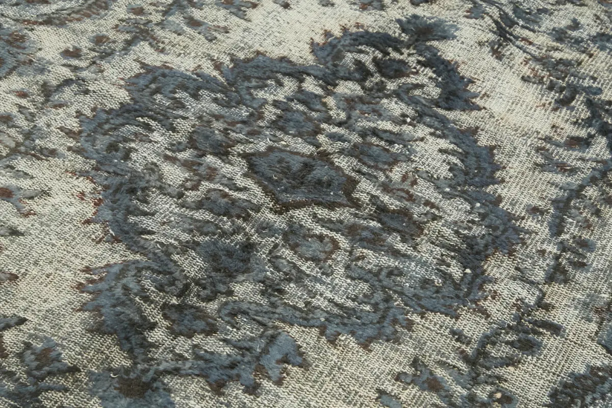 Oyma Gri Pamuk Üzerine Yün El Dokuma Kilim-172x281 - Görsel 5