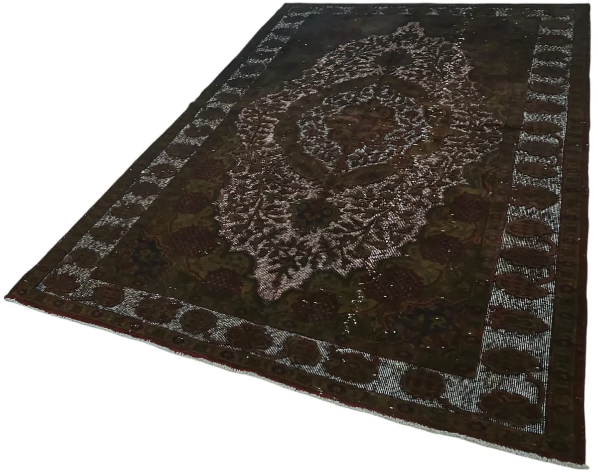 Oyma Kahverengi Pamuk Üzerine Yün El Dokuma Kilim-170x274 - Görsel 3