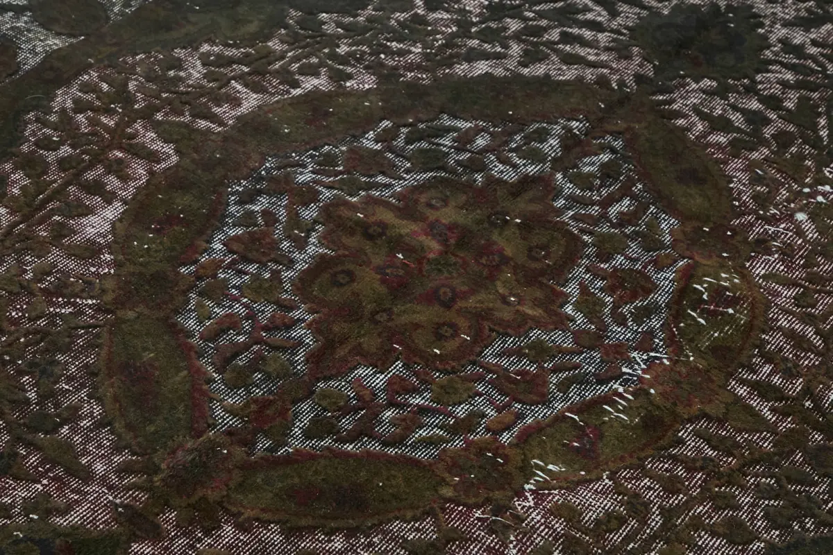 Oyma Kahverengi Pamuk Üzerine Yün El Dokuma Kilim-170x274 - Görsel 5