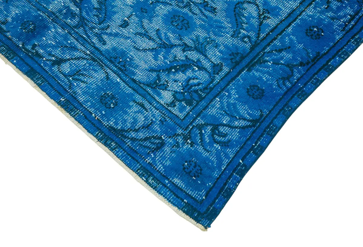 Oyma Mavi Pamuk Üzerine Yün El Dokuma Kilim-175x266 - Görsel 4