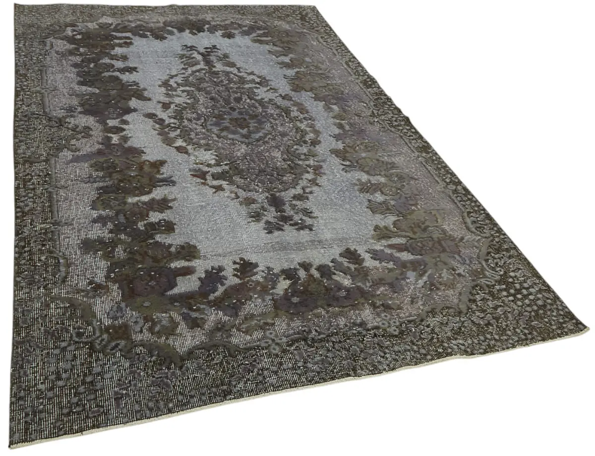 Oyma Gri Pamuk Üzerine Yün El Dokuma Kilim-172x272 - Görsel 2