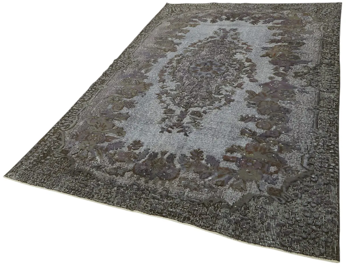 Oyma Gri Pamuk Üzerine Yün El Dokuma Kilim-172x272 - Görsel 3