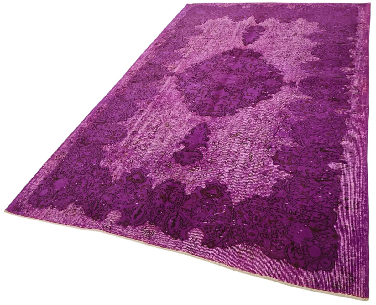 Oyma Fuşya Pamuk Üzerine Yün El Dokuma Kilim-173x282 - Görsel 3