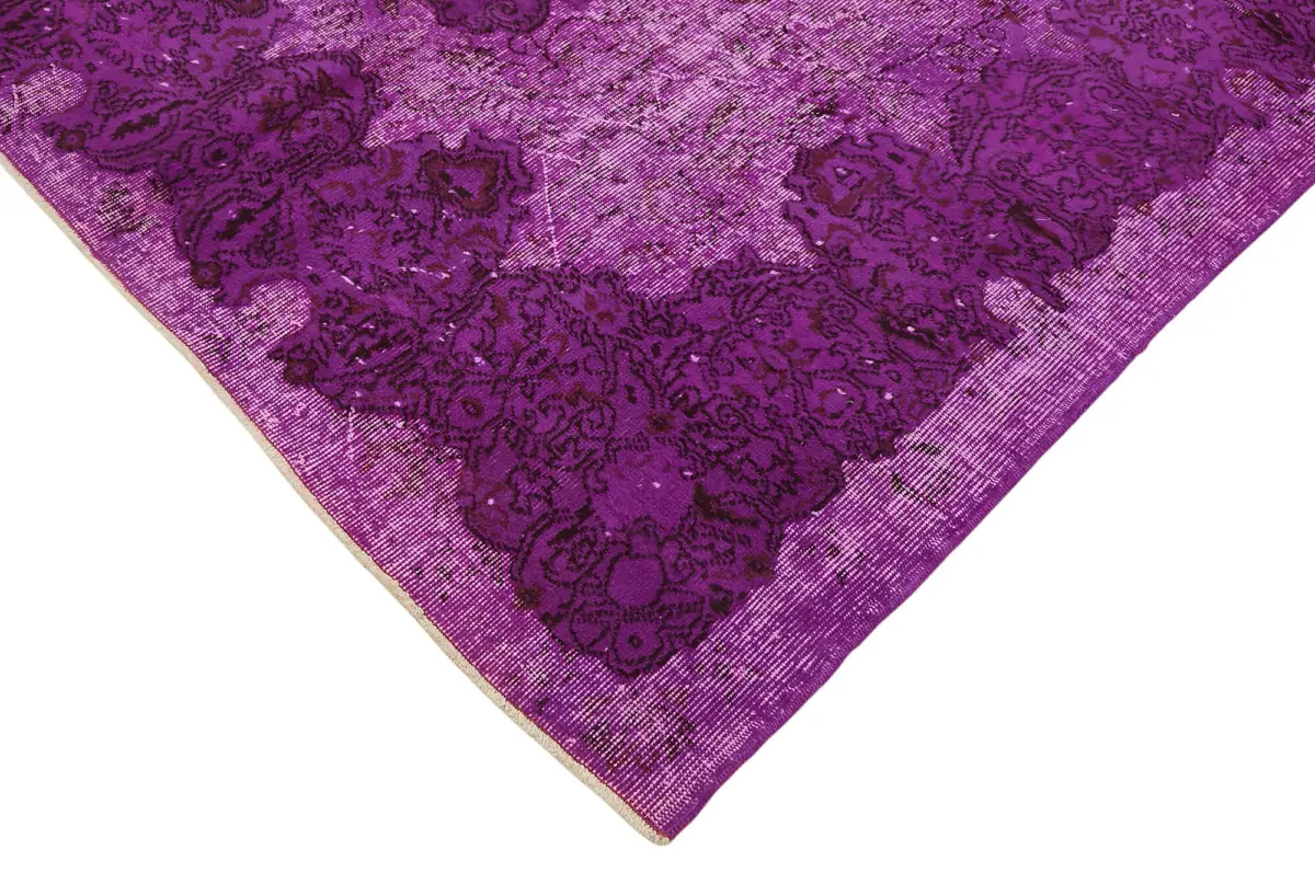 Oyma Fuşya Pamuk Üzerine Yün El Dokuma Kilim-173x282 - Görsel 4