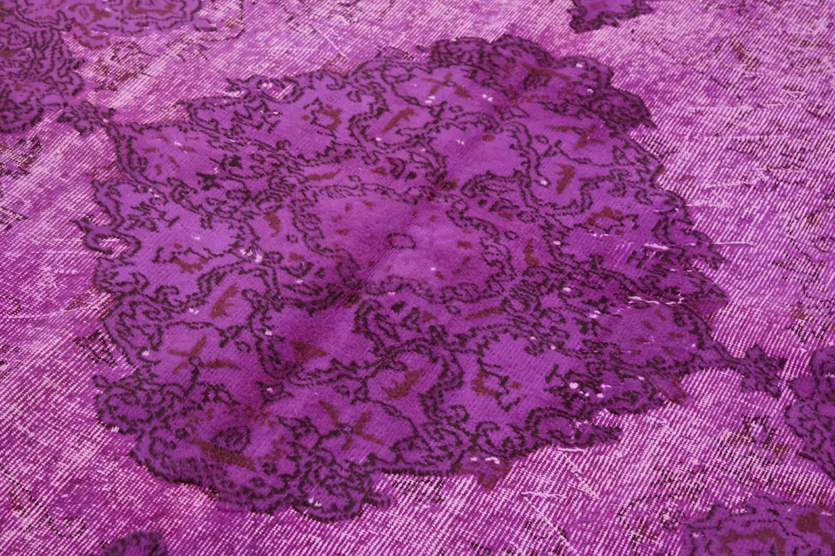 Oyma Fuşya Pamuk Üzerine Yün El Dokuma Kilim-173x282 - Görsel 5