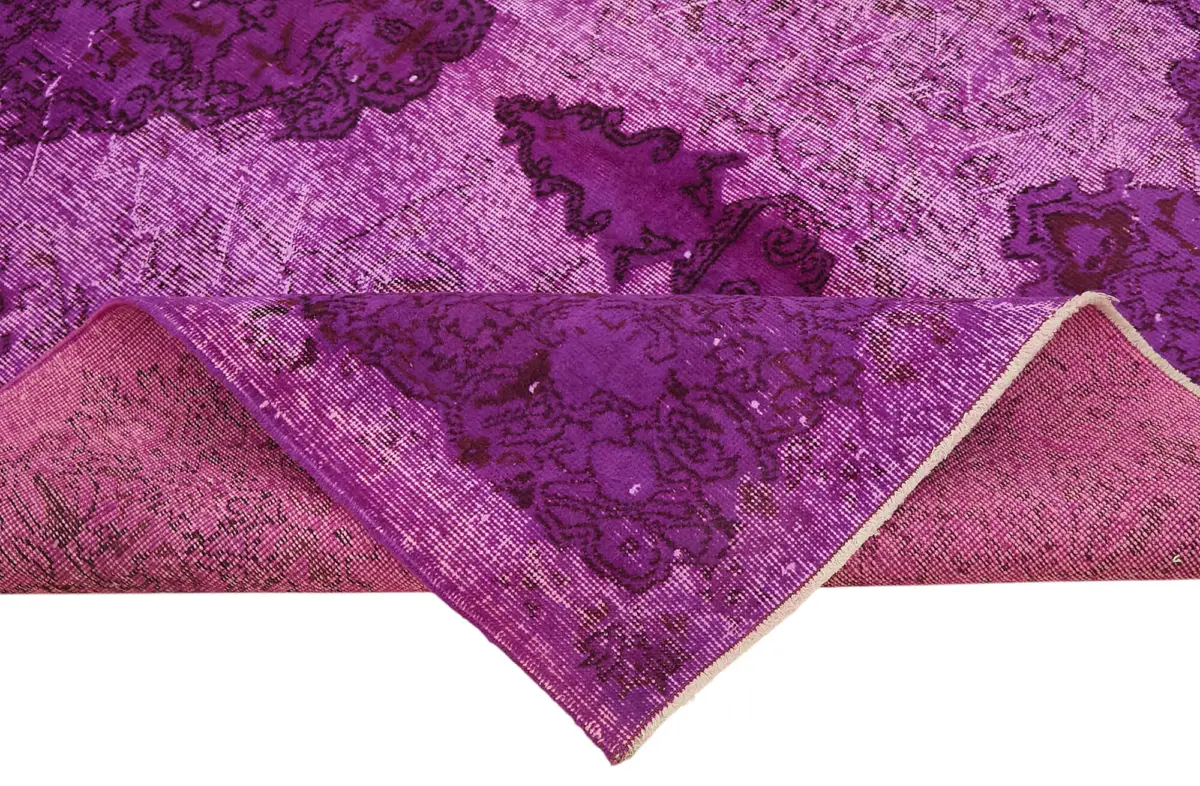 Oyma Fuşya Pamuk Üzerine Yün El Dokuma Kilim-173x282 - Görsel 6