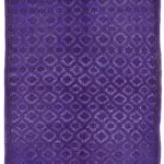 Oyma Mor Pamuk Üzerine Yün El Dokuma Kilim-175x283