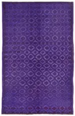 Oyma Mor Pamuk Üzerine Yün El Dokuma Kilim-175x283