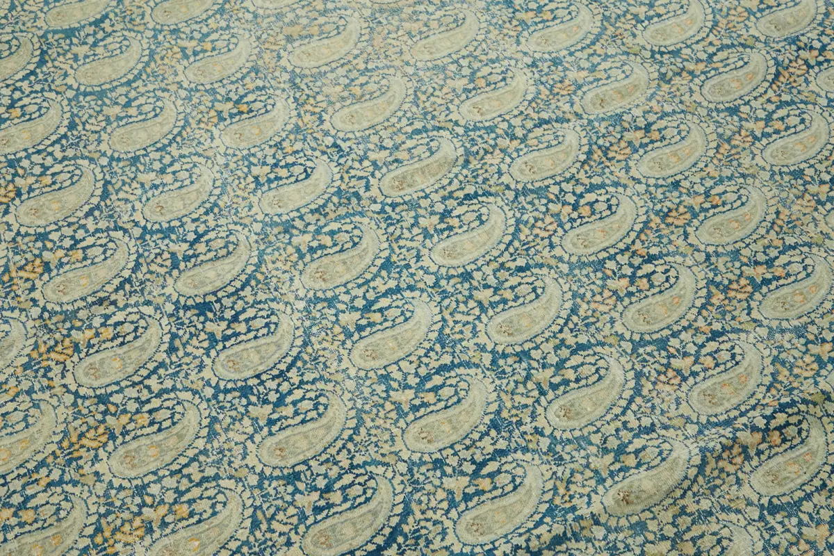 Dubai Eskitme Bej Pamuk Üstü Yün El Dokuma Halı-204x286 - Görsel 9