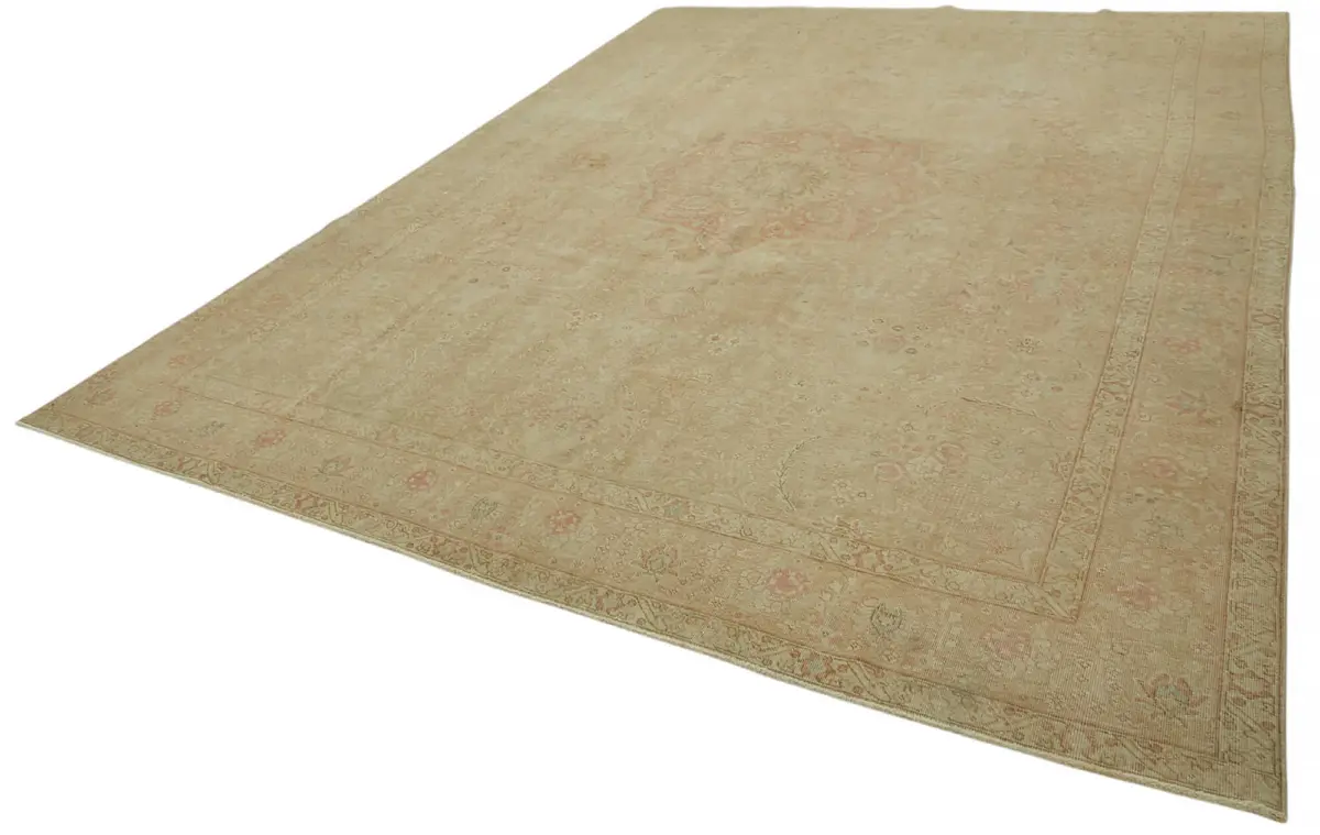 Dubai Eskitme Bej Pamuk Üstü Yün El Dokuma Halı-291x391 - Görsel 3