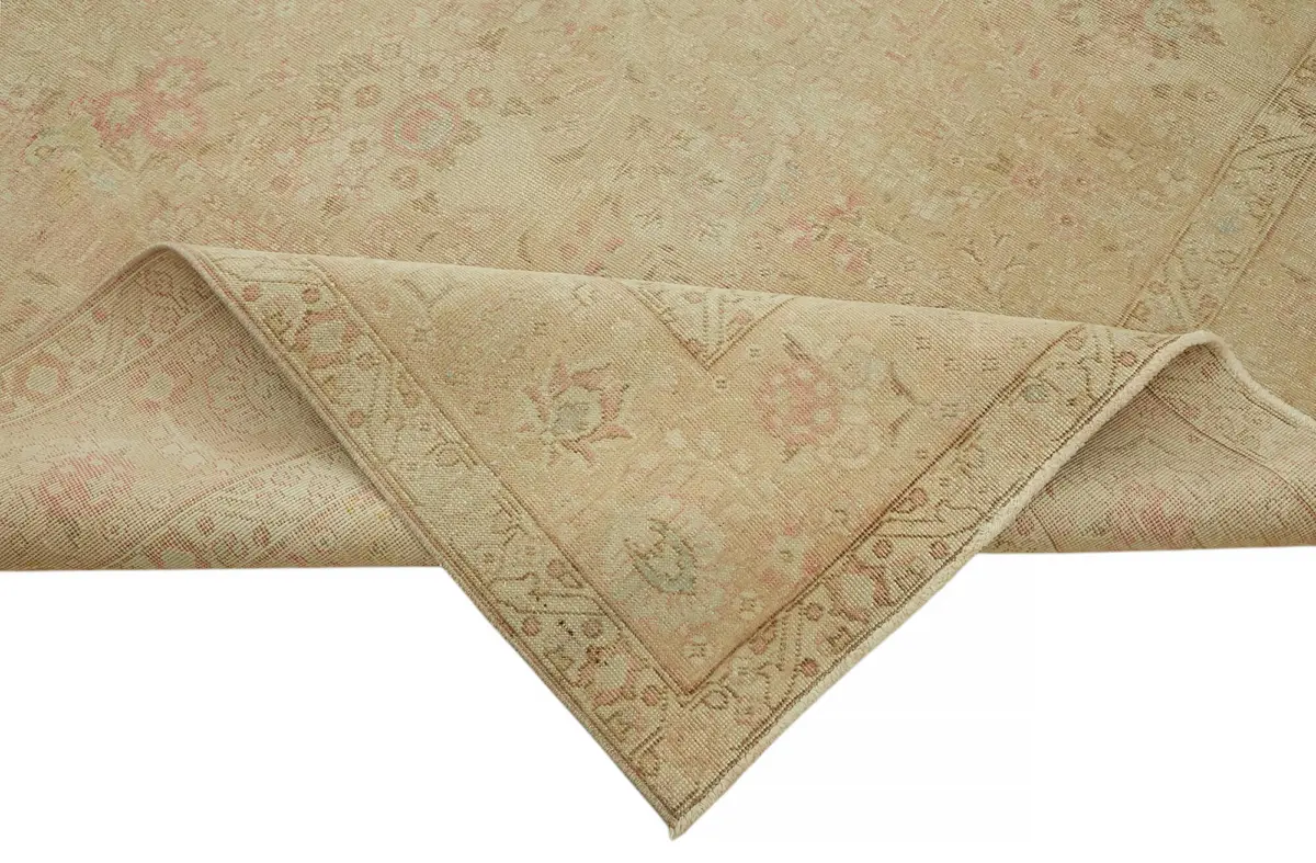 Dubai Eskitme Bej Pamuk Üstü Yün El Dokuma Halı-291x391 - Görsel 6