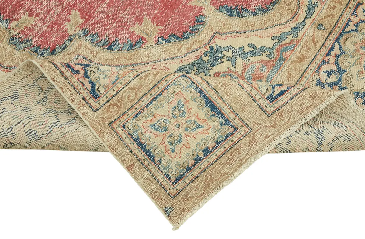 Dubai Eskitme Bej Pamuk Üstü Yün El Dokuma Halı-237x341 - Görsel 6