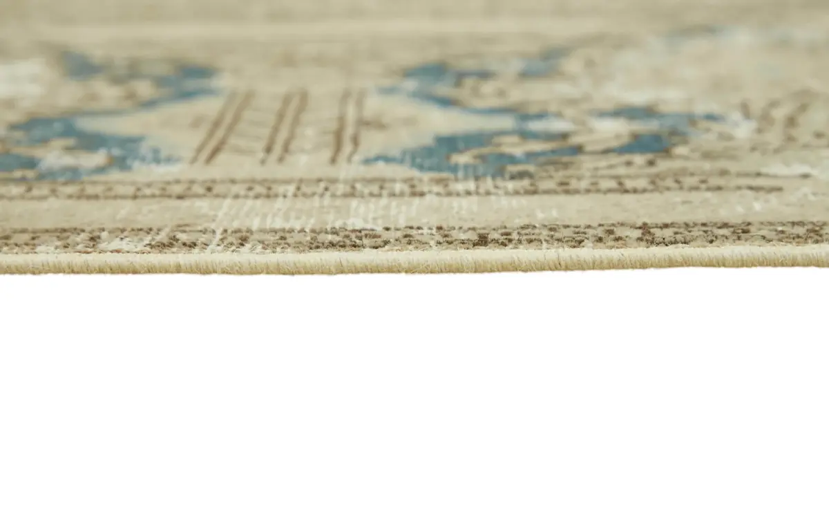 Dubai Eskitme Bej Pamuk Üstü Yün El Dokuma Halı-294x420 - Görsel 8