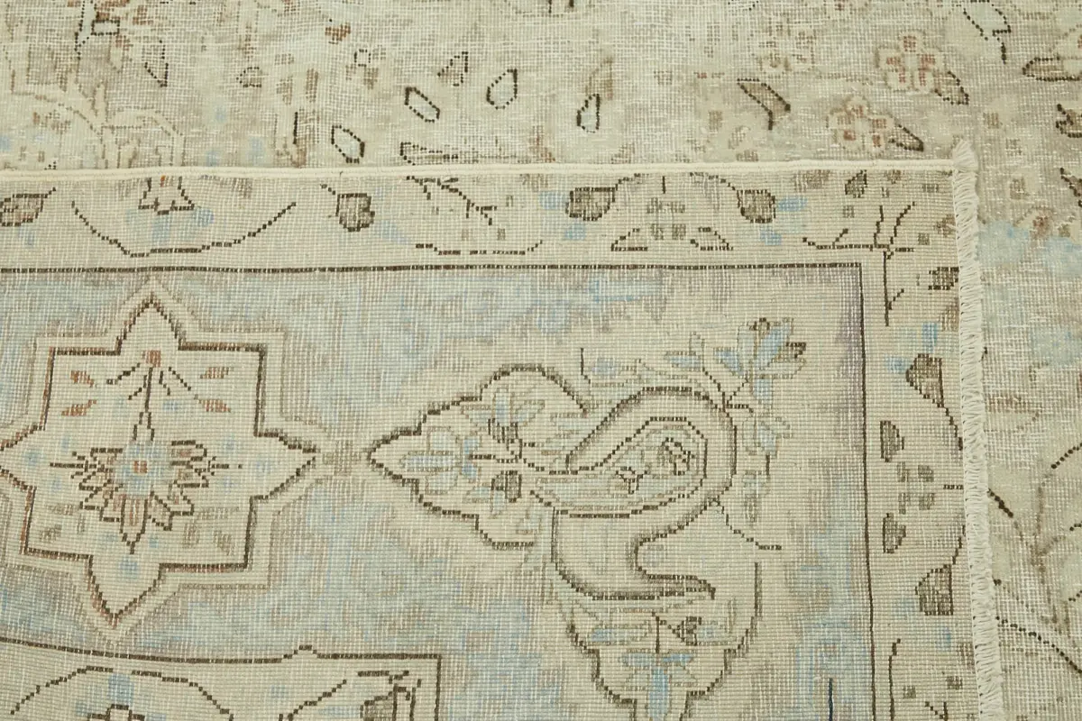 Dubai Eskitme Bej Pamuk Üstü Yün El Dokuma Halı-280x378 - Görsel 7