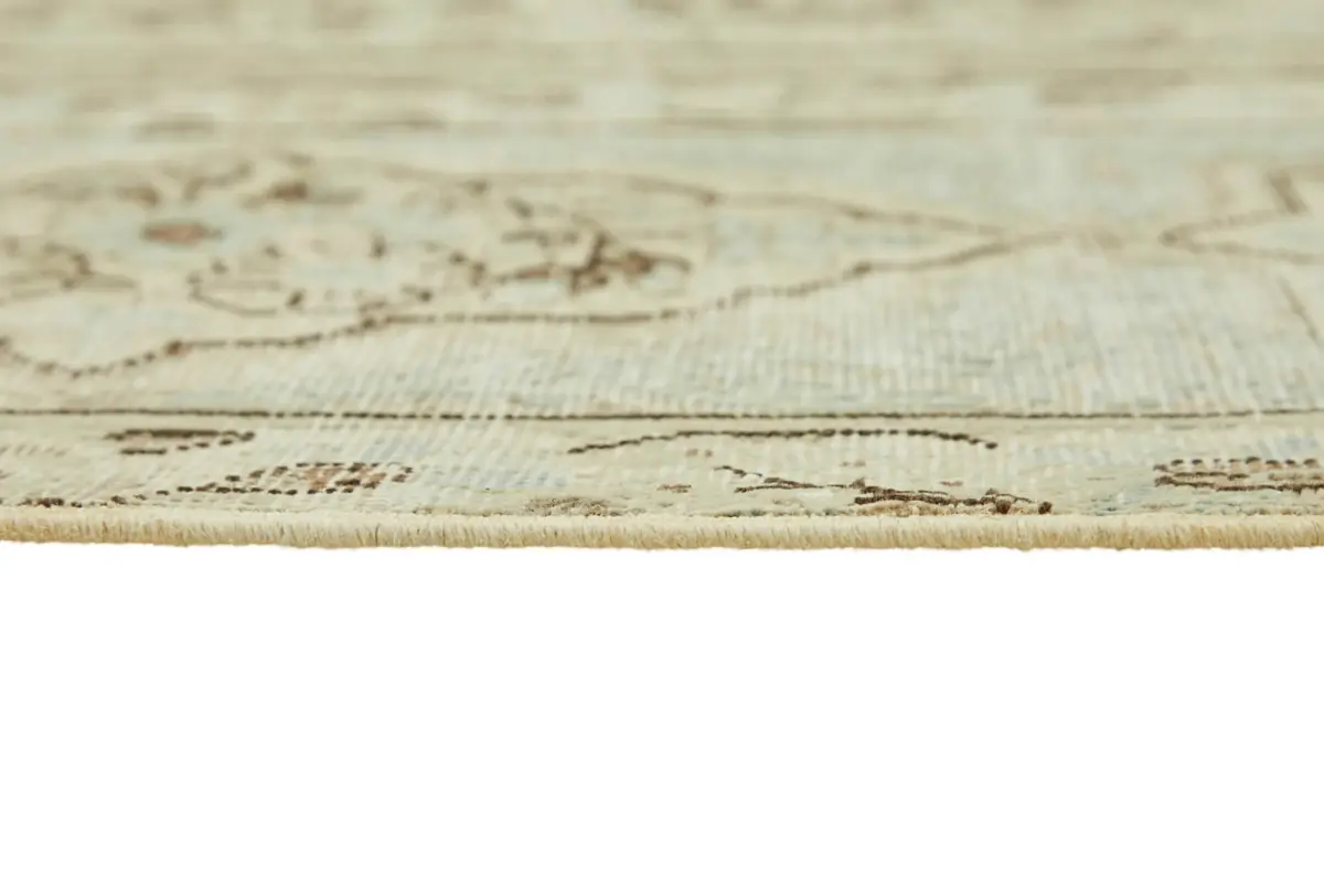 Dubai Eskitme Bej Pamuk Üstü Yün El Dokuma Halı-280x378 - Görsel 8