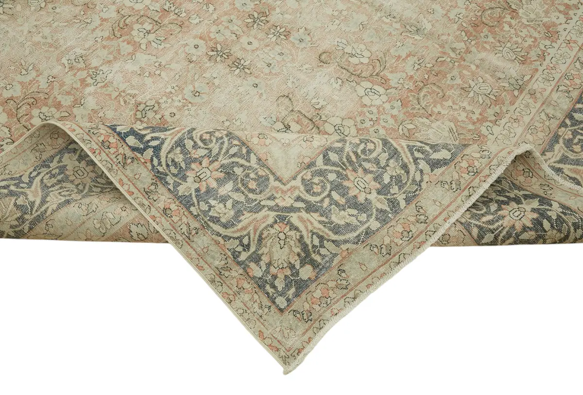 Dubai Eskitme Bej Pamuk Üstü Yün El Dokuma Halı-286x380 - Görsel 6