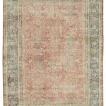 Dubai Eskitme Bej Pamuk Üstü Yün El Dokuma Halı-260x355