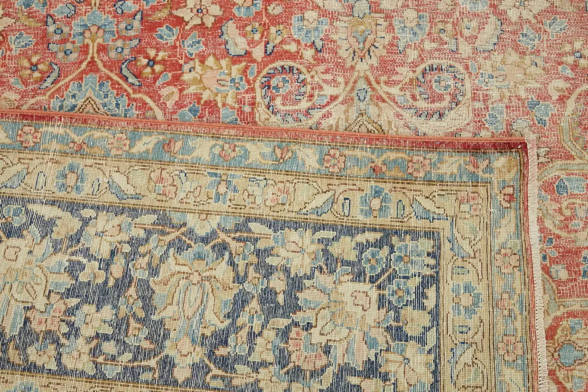 Dubai Eskitme Bej Pamuk Üstü Yün El Dokuma Halı-260x355 - Görsel 7