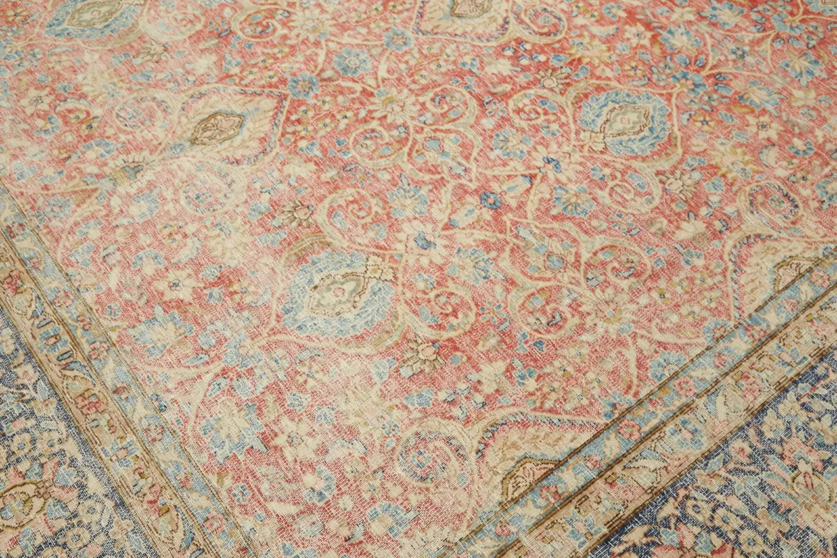 Dubai Eskitme Bej Pamuk Üstü Yün El Dokuma Halı-260x355 - Görsel 9