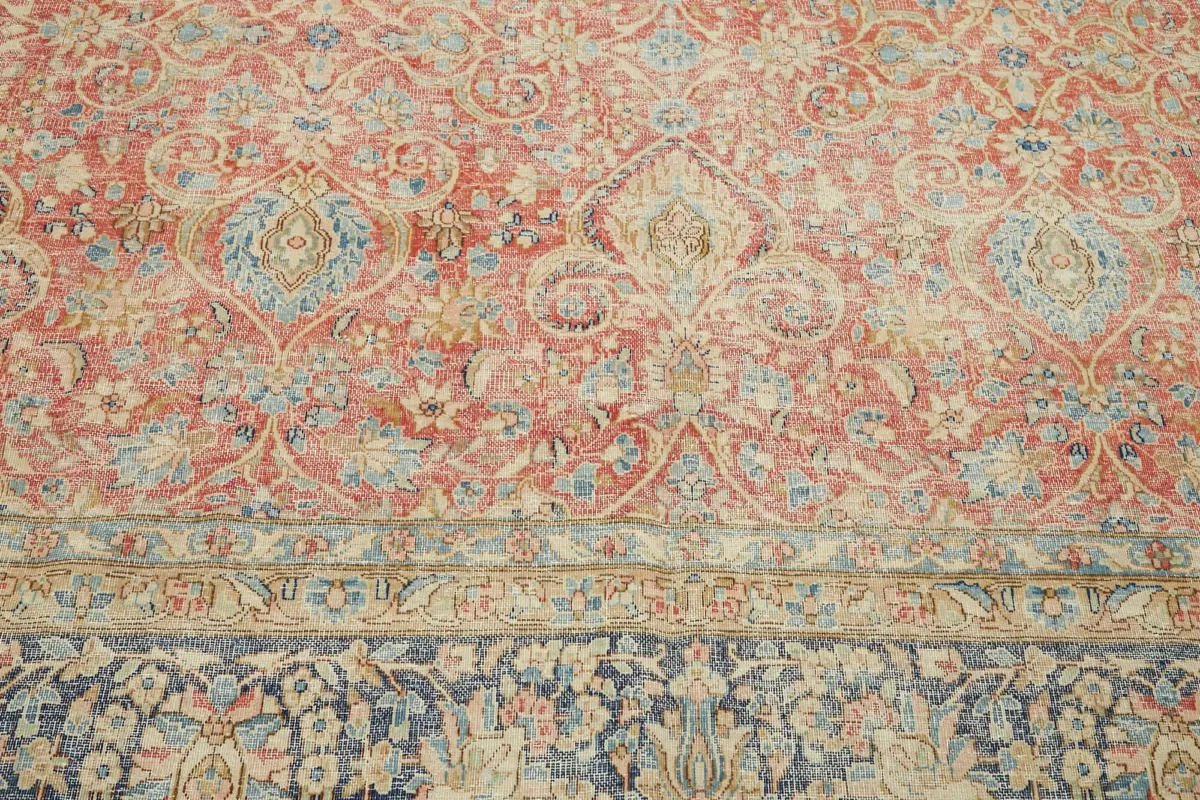 Dubai Eskitme Bej Pamuk Üstü Yün El Dokuma Halı-260x355 - Görsel 10