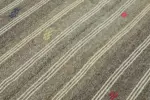 Kıl Çizgili Gri Keçi Kılı İpliğinden El Dokuma Kilim-185x237 - Görsel 5