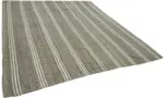 Kıl Çizgili Gri Keçi Kılı İpliğinden El Dokuma Kilim-290x333 - Görsel 2