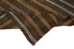 Kıl Çizgili Kahverengi Keçi Kılı İpliğinden El Dokuma Kilim-200x248 - Görsel 6
