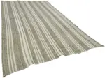 Kıl Çizgili Gri Keçi Kılı İpliğinden El Dokuma Kilim-243x412 - Görsel 2