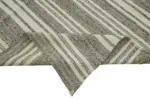 Kıl Çizgili Gri Keçi Kılı İpliğinden El Dokuma Kilim-243x412 - Görsel 6
