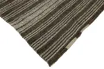Kıl Çizgili Kahverengi Keçi Kılı İpliğinden El Dokuma Kilim-190x298 - Görsel 4