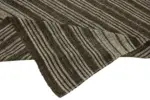 Kıl Çizgili Kahverengi Keçi Kılı İpliğinden El Dokuma Kilim-190x298 - Görsel 6