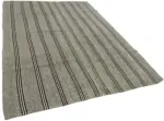 Kıl Çizgili Gri Keçi Kılı İpliğinden El Dokuma Kilim-220x330 - Görsel 2