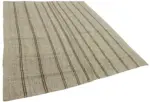 Kıl Çizgili Bej Keçi Kılı İpliğinden El Dokuma Kilim-203x260 - Görsel 2