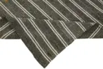 Kıl Çizgili Gri Keçi Kılı İpliğinden El Dokuma Kilim-185x222 - Görsel 6